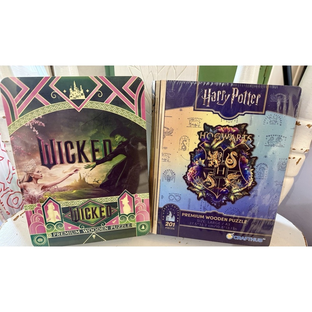 Wicked & Harry Potter Wooden Puzzle Lot Sealed A3 201 212 Pc